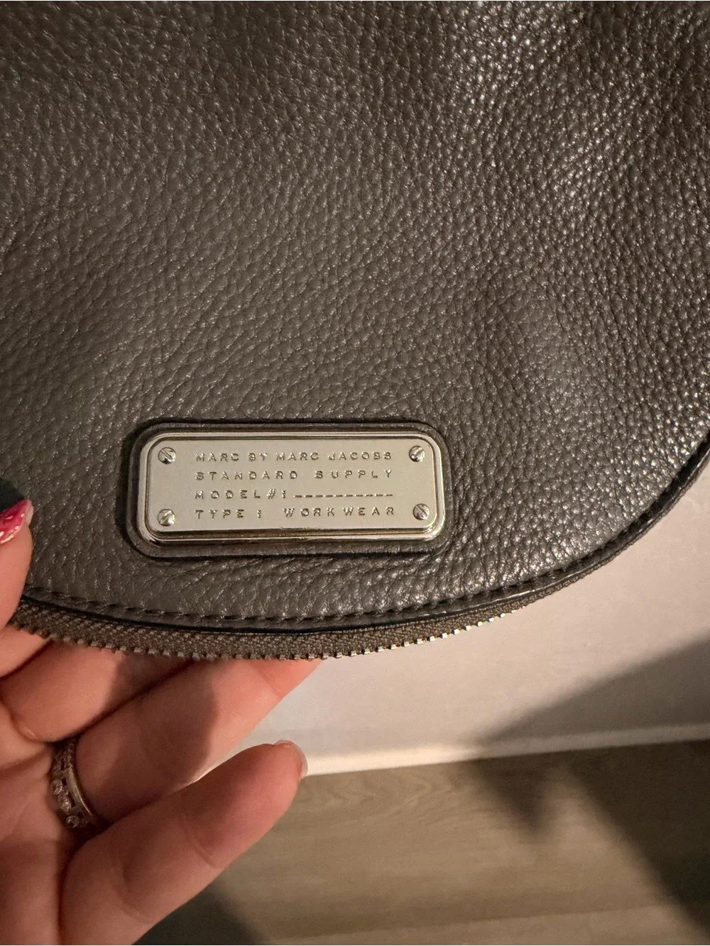 Gray Crossbody Women’s Leather Shoulder Bag